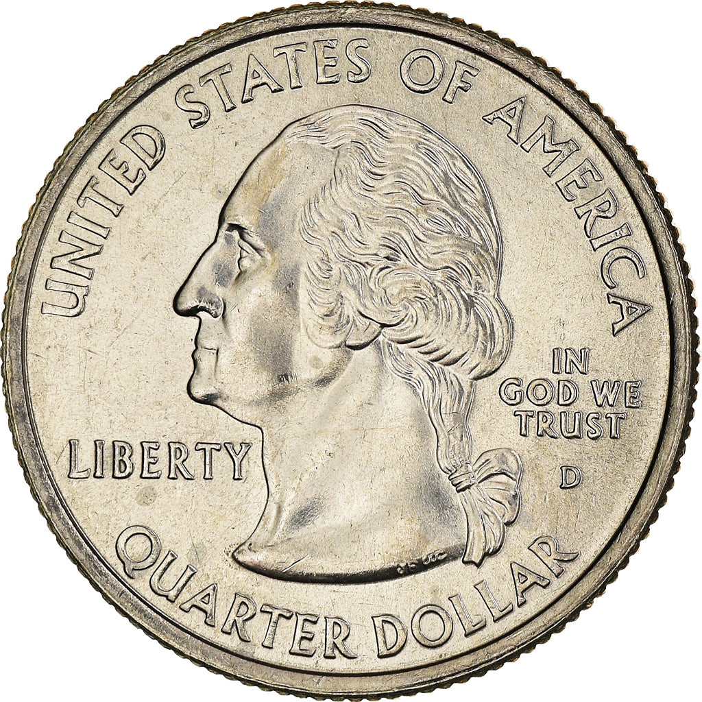 Coin, United States, Quarter, 2000, U.S. Mint, Denver, Massachusetts 1788