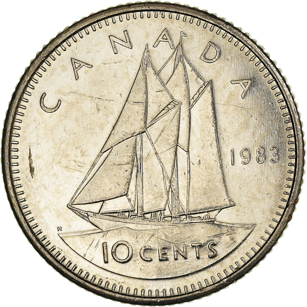 Coin, Canada, Elizabeth II, 10 Cents, 1983, Royal Canadian Mint, Ottawa