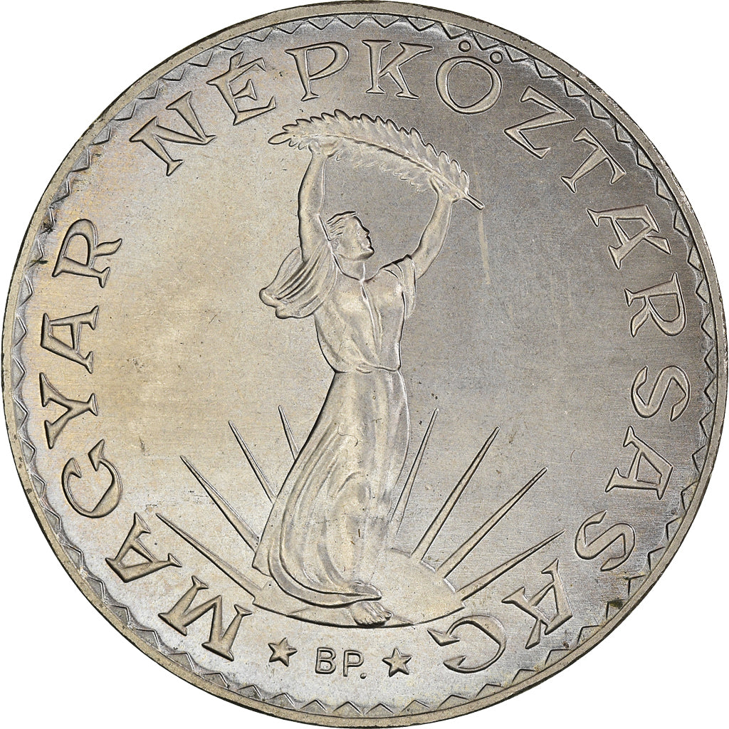 Coin, Hungary, 10 Forint, 1976, AU(50-53), Nickel, KM:595