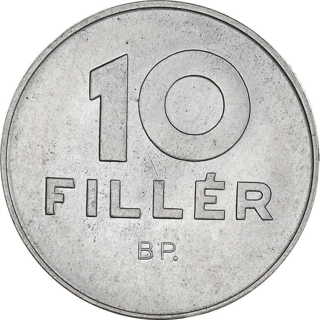 Coin, Hungary, 10 Filler, 1976, Budapest, MS(60-62), Aluminum, KM:572