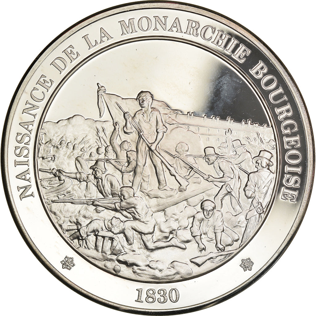 Francia, medaglia, Charles X, Naissance de la Monarchie Bourgeoise, FDC, Argento