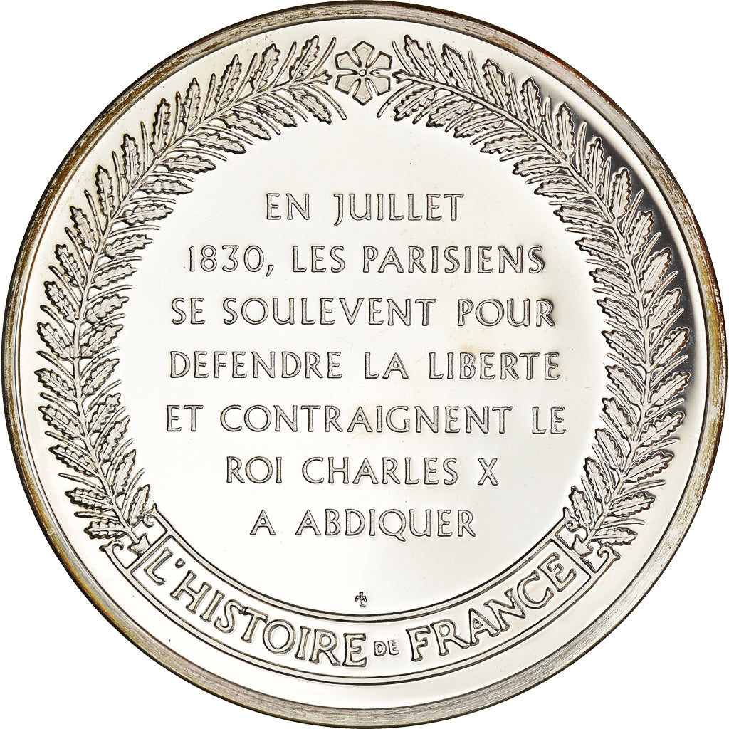 Francia, medaglia, Charles X, Naissance de la Monarchie Bourgeoise, FDC, Argento