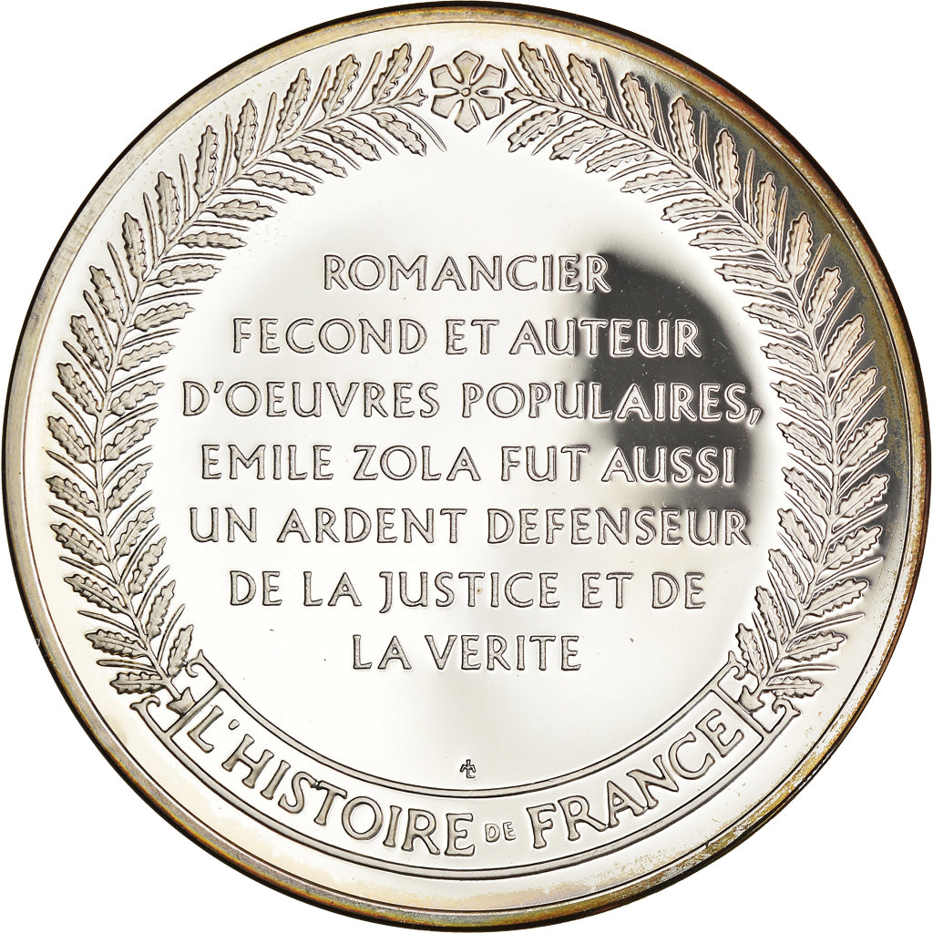 France, Medal, French Fifth Republic, Zola créateur du roman naturaliste 1840 -