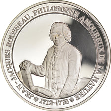 France, Médaille, Philosophie, Jean-Jacques Rousseau, History, FDC, Argent
