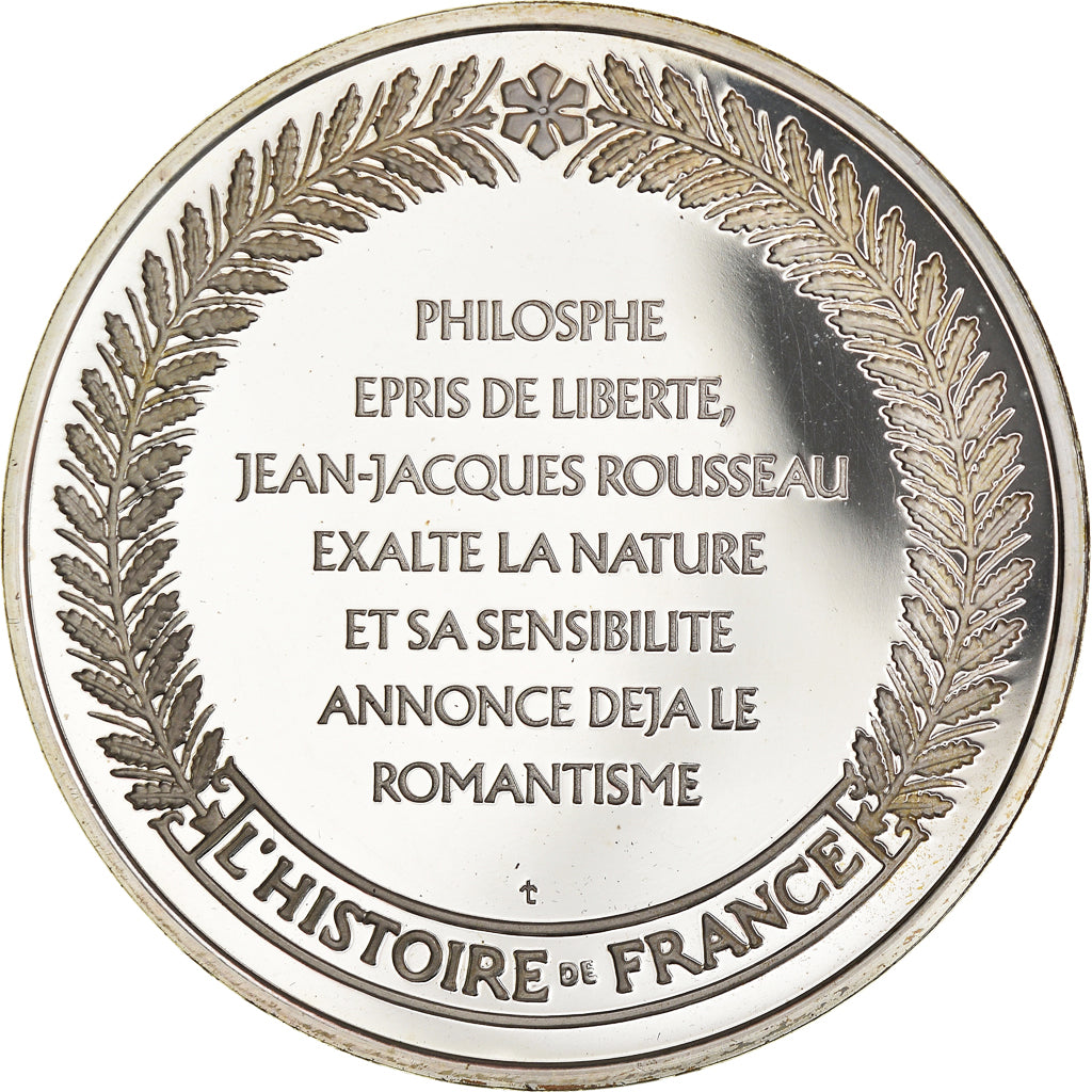 France, Médaille, Philosophie, Jean-Jacques Rousseau, History, FDC, Argent