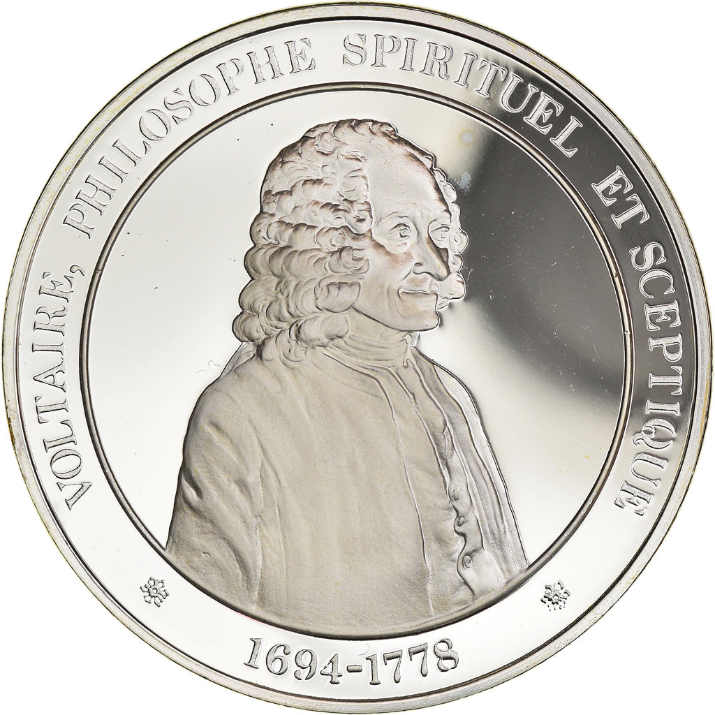 Francja, Medal, Piąta Republika Francuska, Voltaire, Philosophe Spirituel et