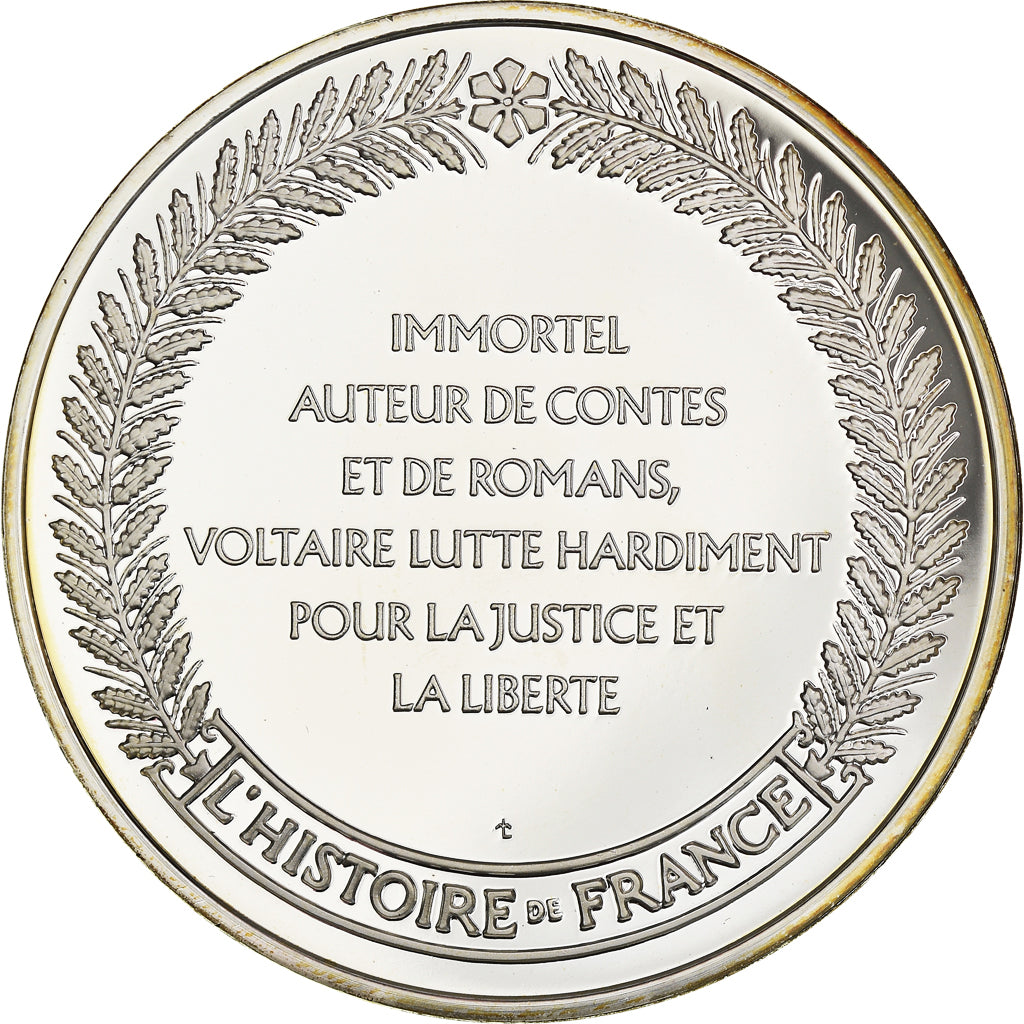 Francja, Medal, Piąta Republika Francuska, Voltaire, Philosophe Spirituel et