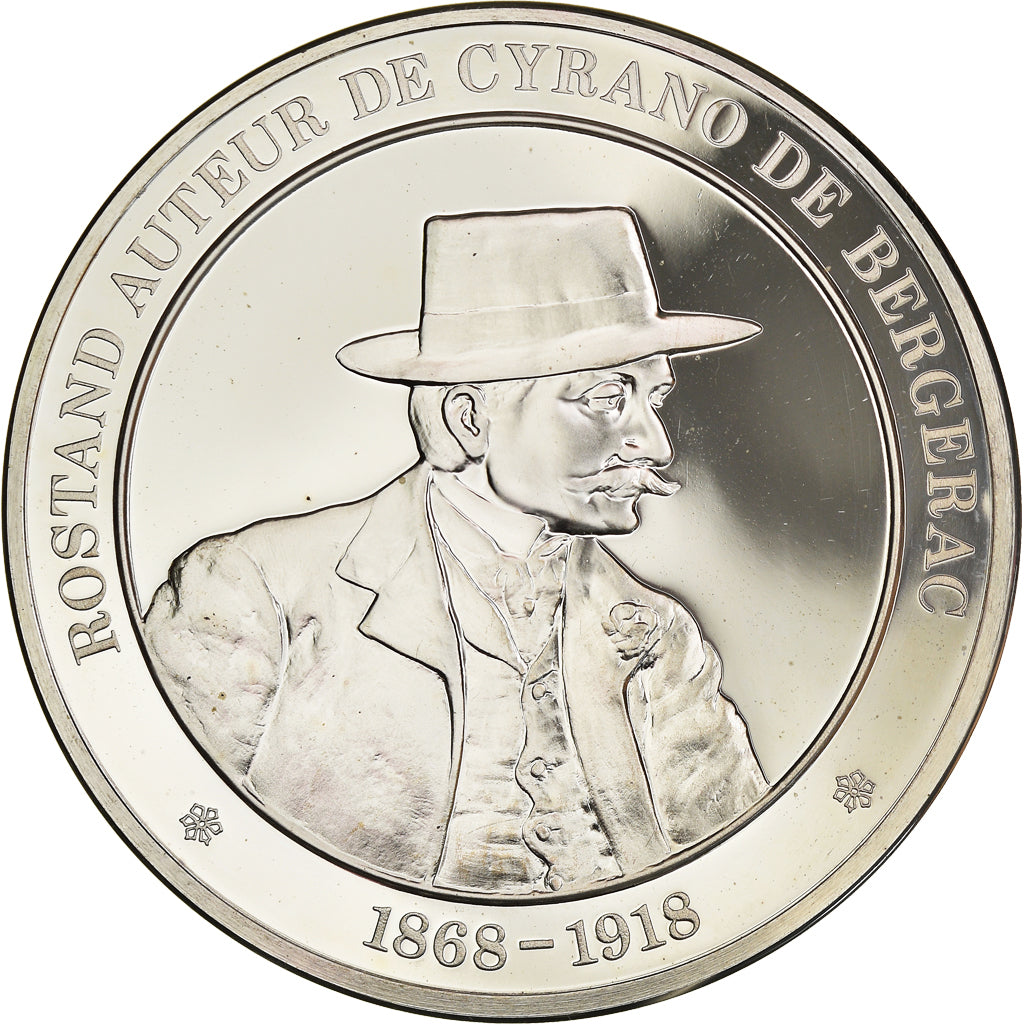France, Medal, French Fifth Republic, Rostand auteur de cyrano de bergerac 1868