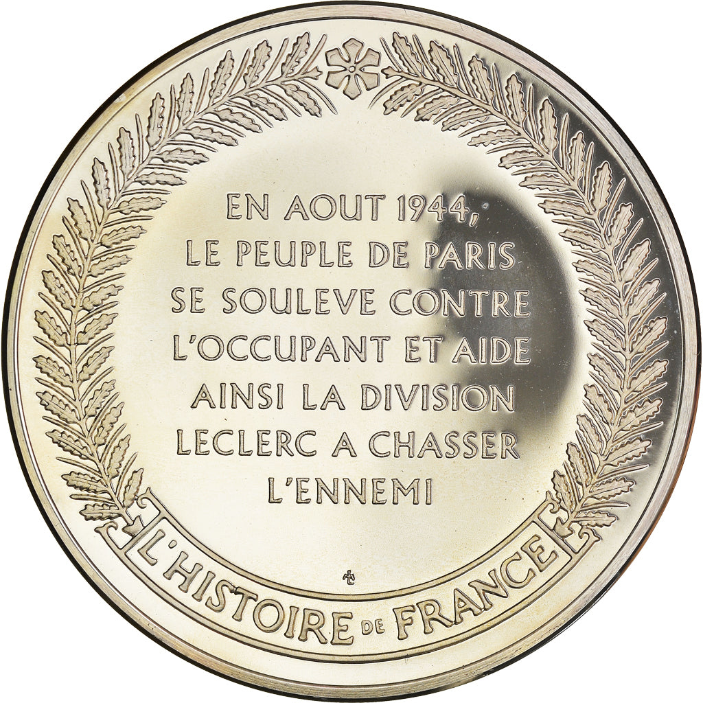 France, Médaille, Libération de Paris - Les Champs Elisées, FDC, Argent