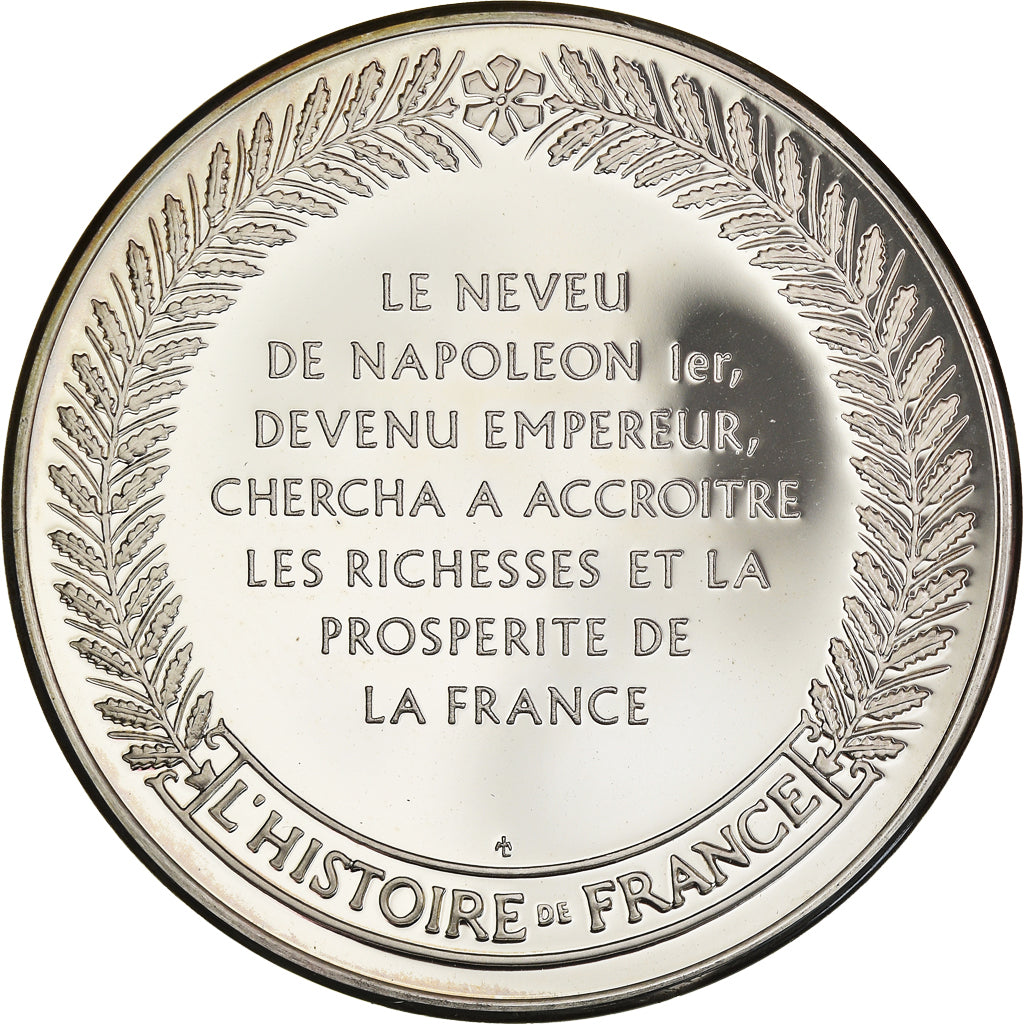 France, Medal, Napoléon III encouragea l'Essor Industriel, MS(65-70), Silver
