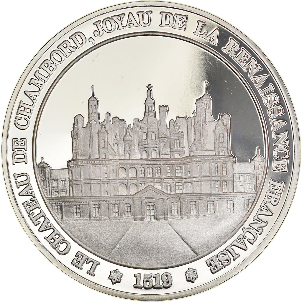 France, Medal, Château de Chambord, Renaissance, History, MS(65-70), Silver