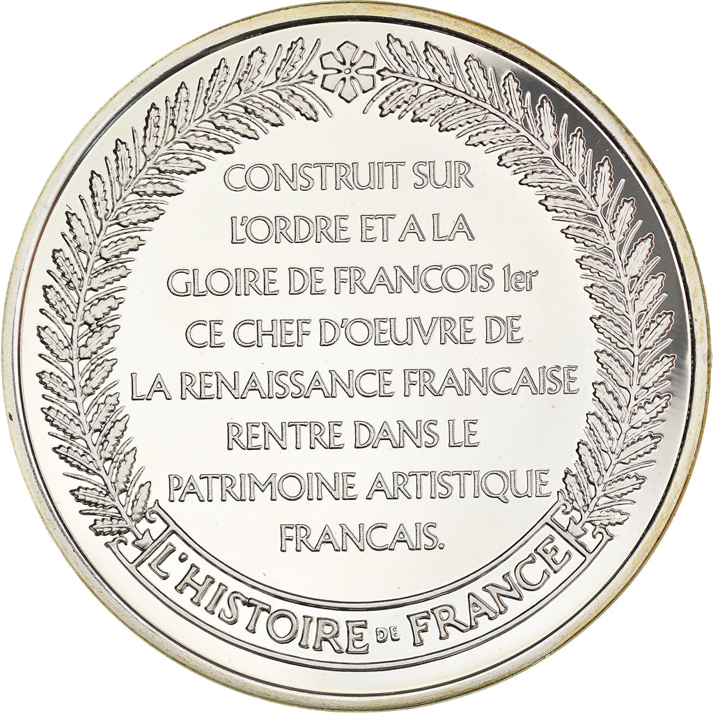 France, Medal, Château de Chambord, Renaissance, History, MS(65-70), Silver
