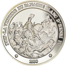 France, Medal, Ivry, La Victoire du Panache Blanc d'Henri IV 1590, MS(65-70)