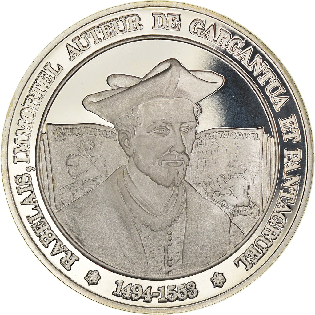 Frankrijk, Medaille, French Fifth Republic, Rabelais, immortel auteur de