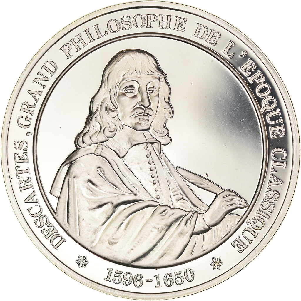 France, Medal, French Fifth Republic, Descartes, grand philosophe de l'époque
