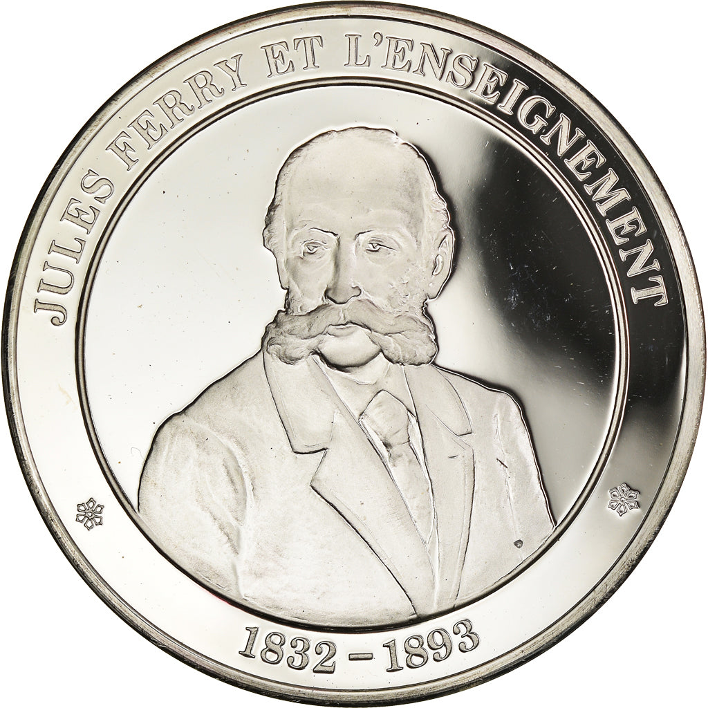 France, Medal, Jules Ferry et l'Enseignement, History, MS(65-70), Silver