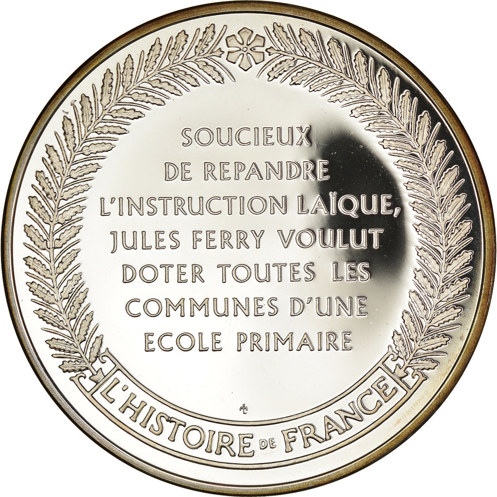 France, Medal, Jules Ferry et l'Enseignement, History, MS(65-70), Silver