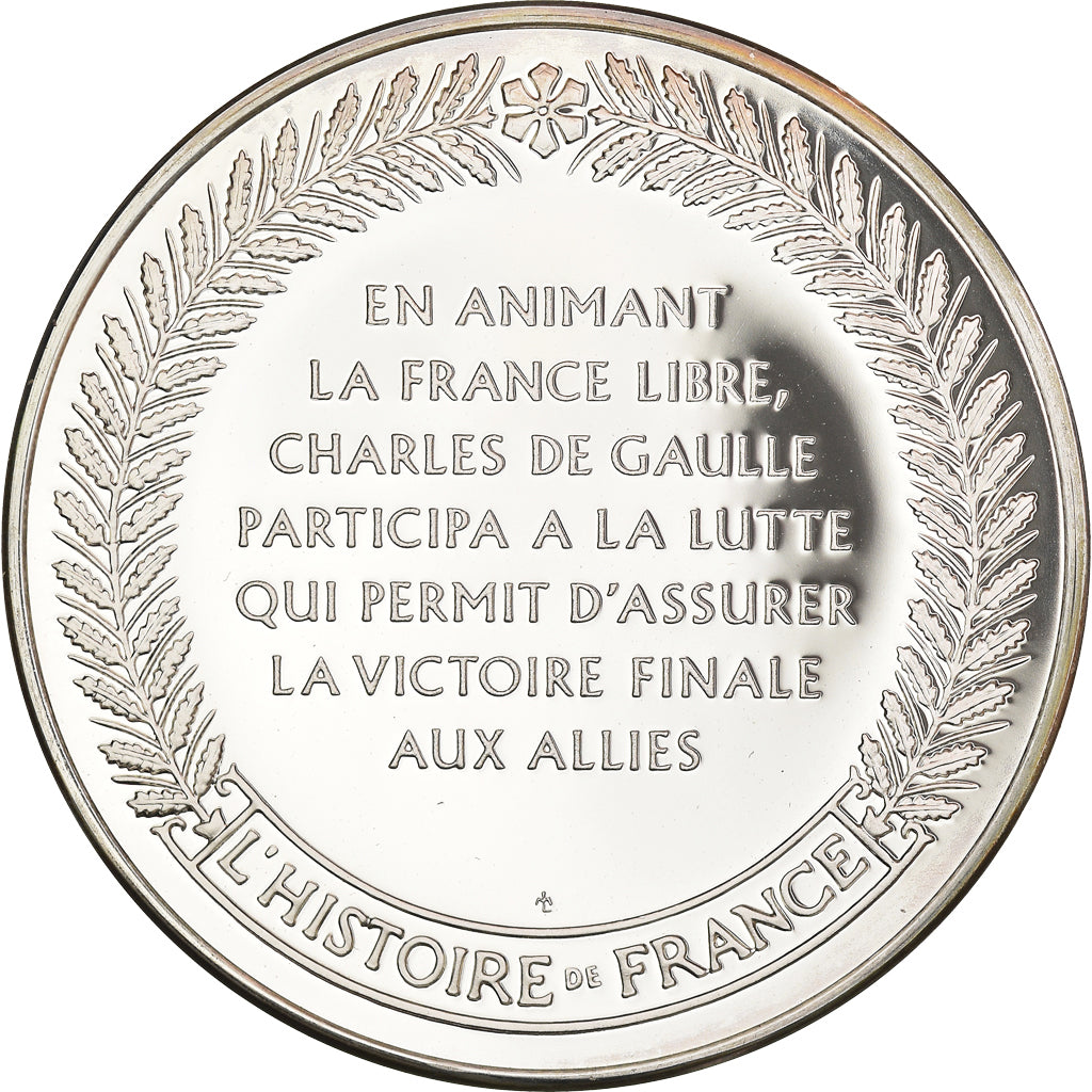 Francia, medalla, De Gaulle se consacre à la grandeur de la France 1890 - 1970