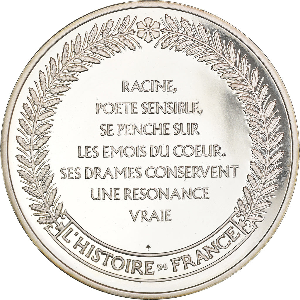 France, Medal, French Fifth Republic, Jean Racine grand classique Français 1639
