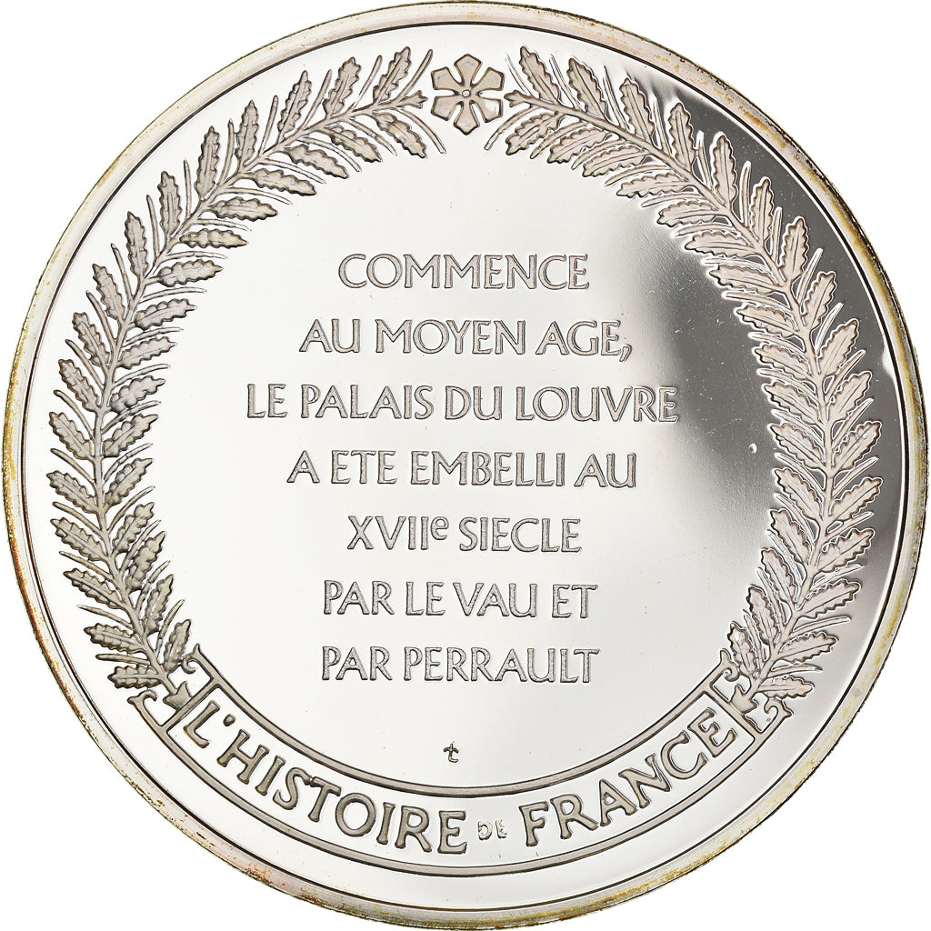 France, Medal, French Fifth Republic, Le Louvre, longtemps palais des rois