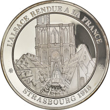 Francia, medalla, Armistice, l'Alsace rendue à la France, History, FDC, Plata