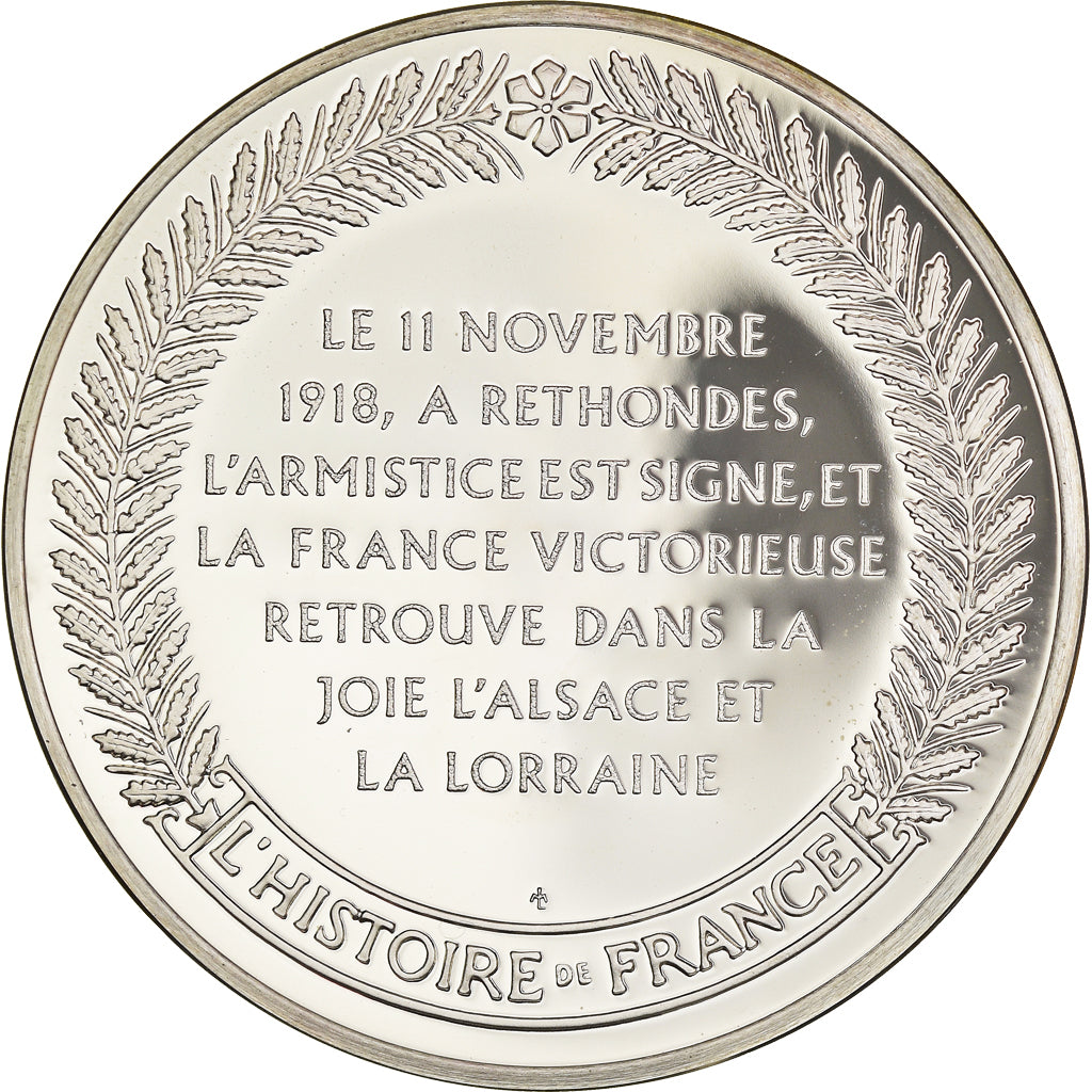 Francia, medalla, Armistice, l'Alsace rendue à la France, History, FDC, Plata