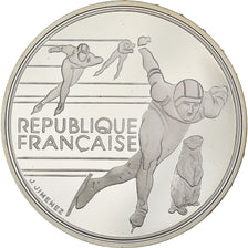Coin, France, Patinage de vitesse, 100 Francs, 1990, BE, MS(65-70), Silver