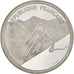 Moneta, Francja, Alpine skiing, 100 Francs, 1989, BE, MS(65-70), Srebro, KM:971