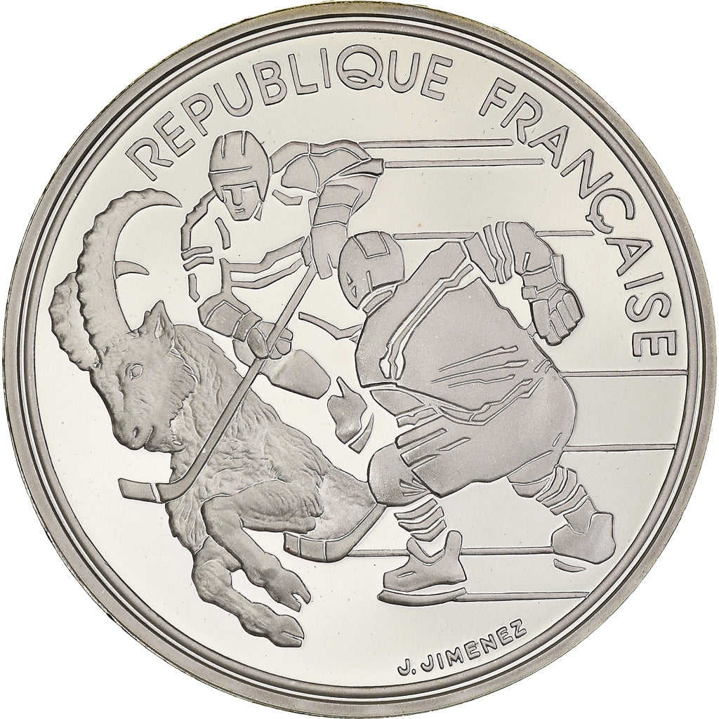 Monnaie, France, Hockey, 100 Francs, 1991, BE, FDC, Argent, Gadoury:C16, KM:993