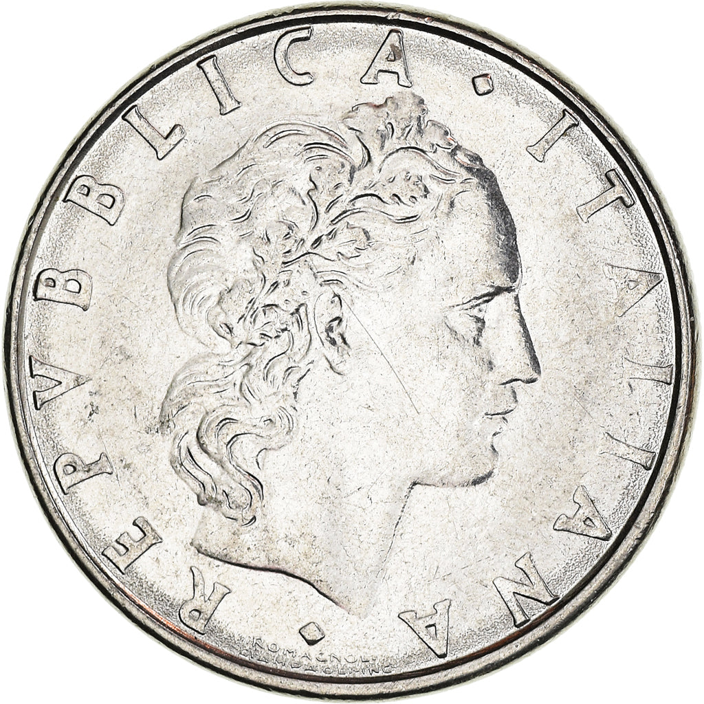 Coin, Italy, 50 Lire, 1983, Rome, VF(30-35), Stainless Steel, KM:95.1