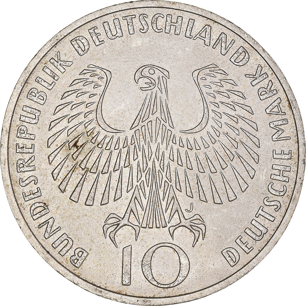 Coin, GERMANY - FEDERAL REPUBLIC, 10 Mark, 1972, Hambourg, AU(55-58), Silver