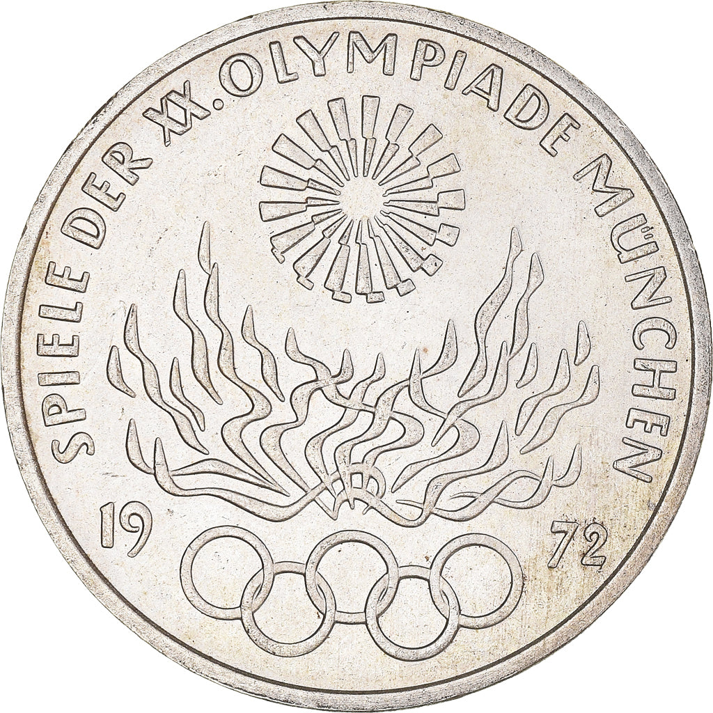 Coin, GERMANY - FEDERAL REPUBLIC, 10 Mark, 1972, Stuttgart, AU(55-58), Silver