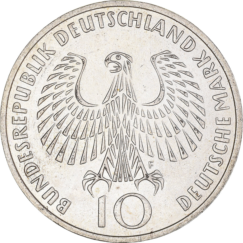 Coin, GERMANY - FEDERAL REPUBLIC, 10 Mark, 1972, Stuttgart, AU(55-58), Silver