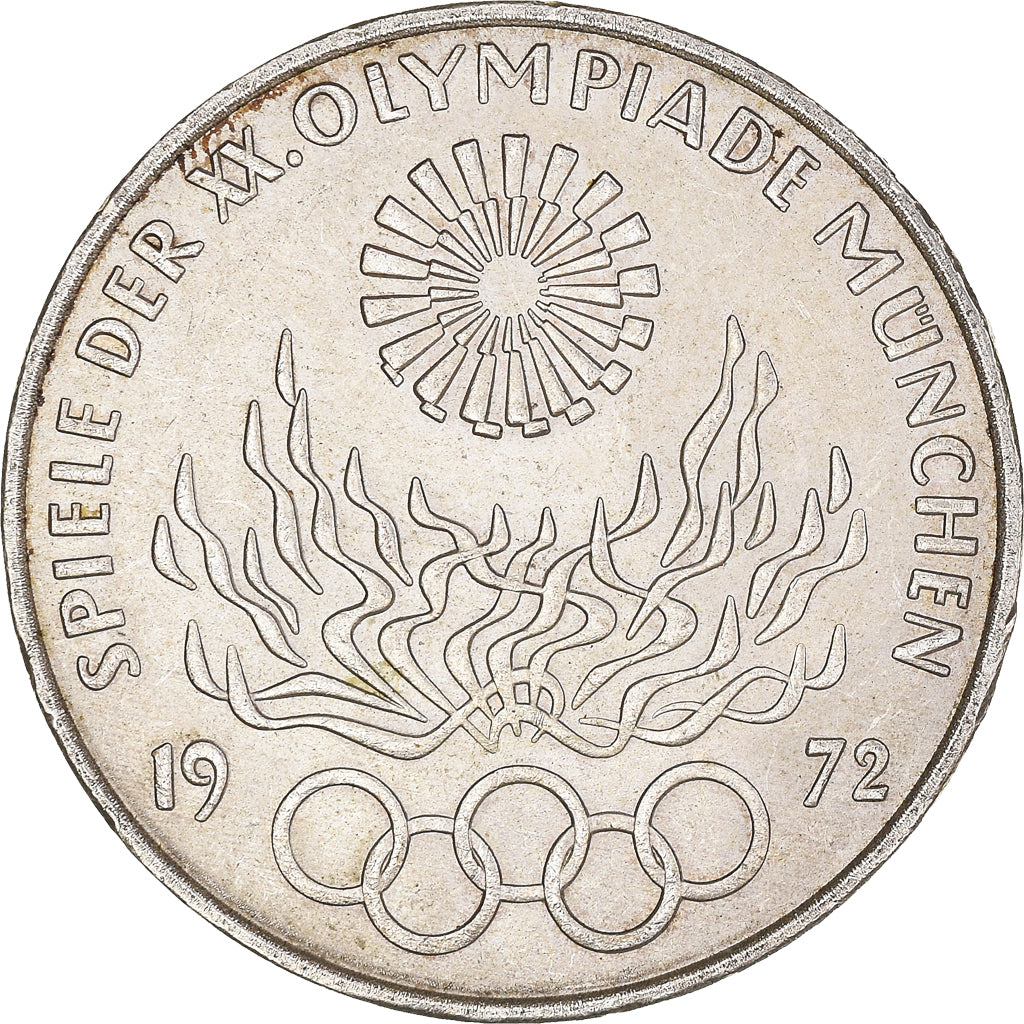 Coin, GERMANY - FEDERAL REPUBLIC, 10 Mark, 1972, Munich, AU(55-58), Silver