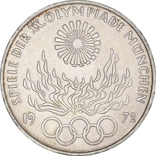 Monnaie, République fédérale allemande, 10 Mark, 1972, Munich, SUP, Argent