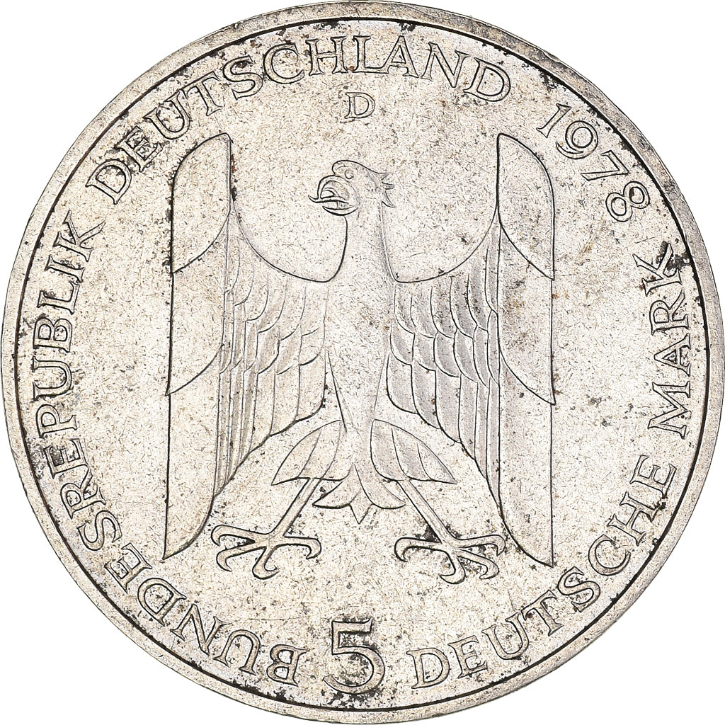 Coin, GERMANY - FEDERAL REPUBLIC, 5 Mark, 1978, Munich, Germany, VF(30-35)