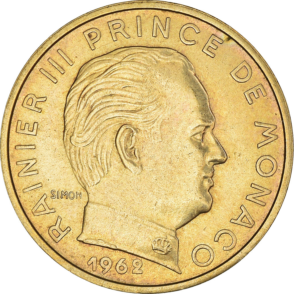 Coin, Monaco, Rainier III, 20 Centimes, 1962, MS(60-62), Aluminum-Bronze, KM:143