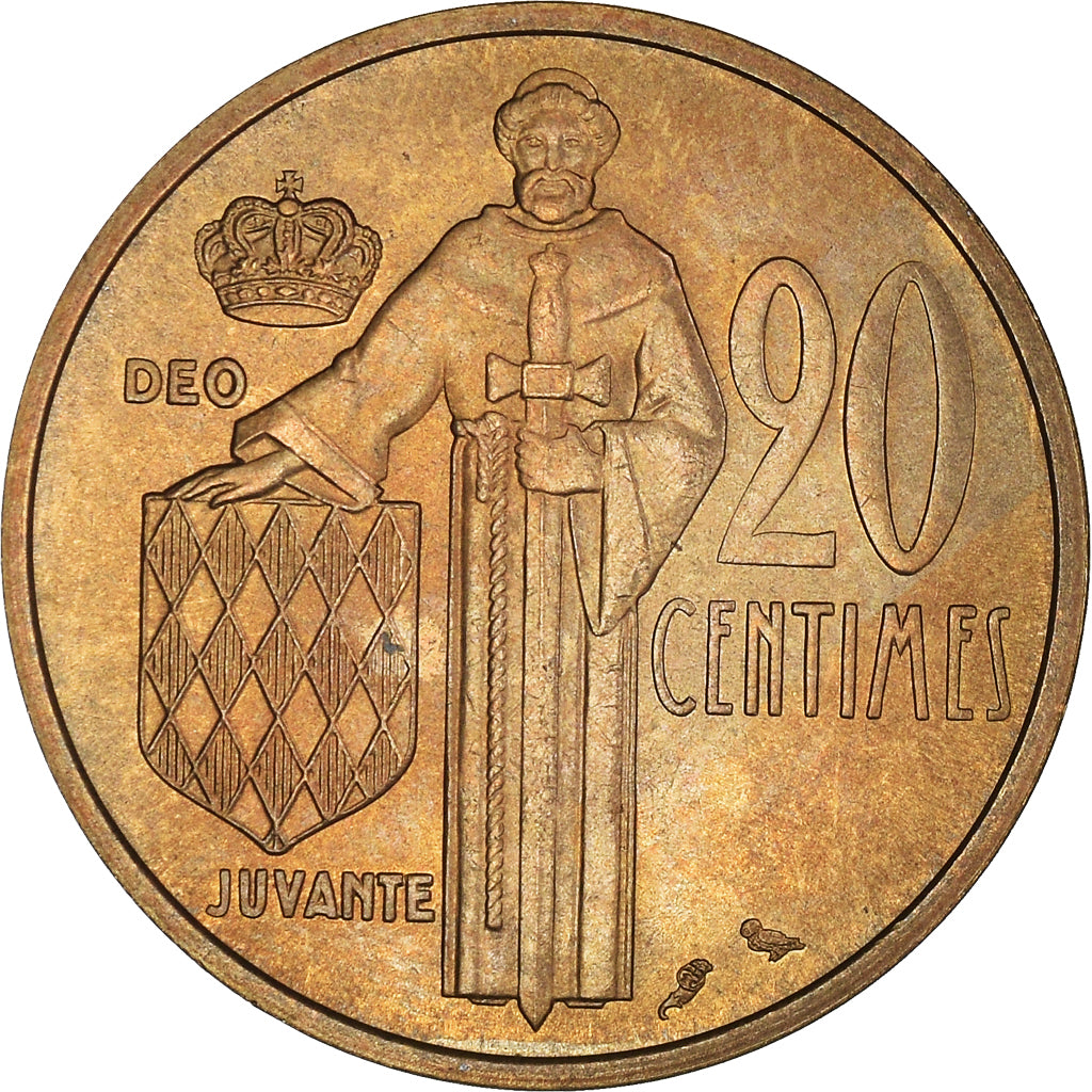 Monnaie, Monaco, Rainier III, 20 Centimes, 1962, TB+, Bronze-Aluminium, KM:143