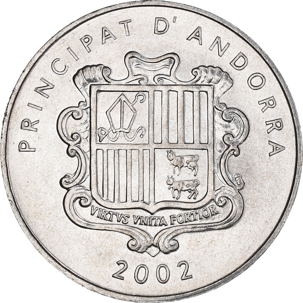 Monnaie, Andorre, Centim, 2002, Agnus Dei, SPL+, Aluminium, KM:178