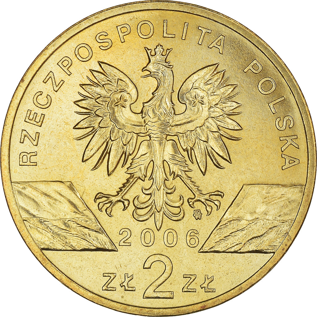 Coin, Poland, 2 Zlote, 2006, Warsaw, MS(63), Brass, KM:534
