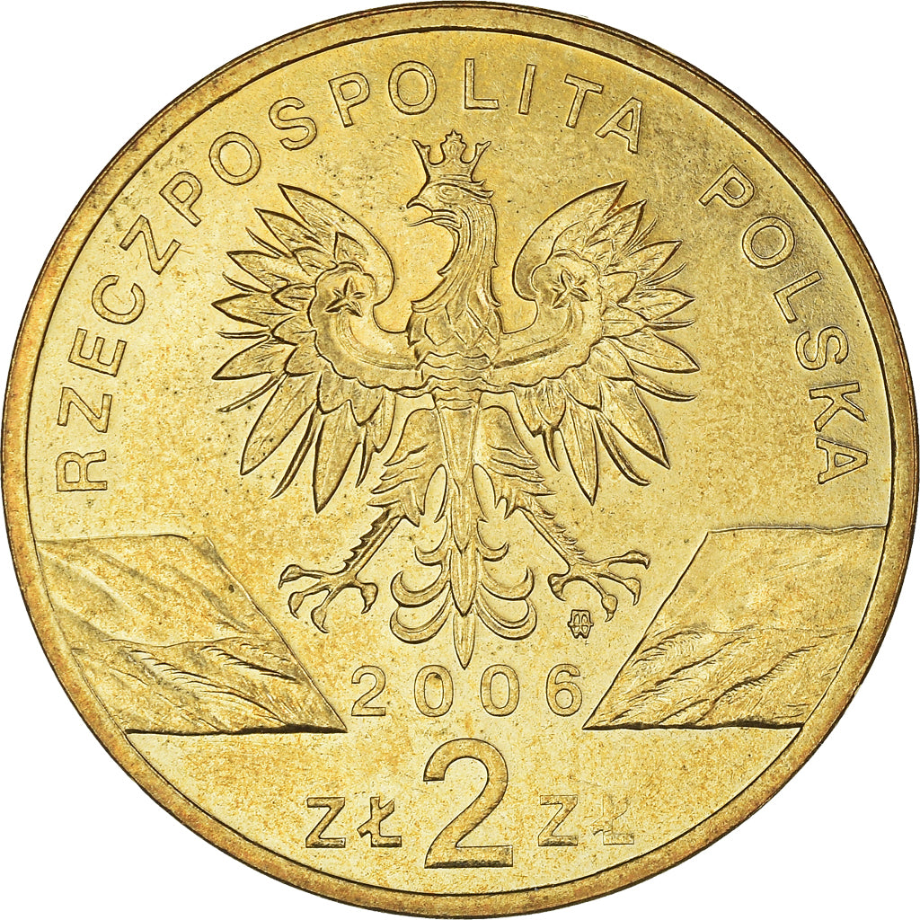 Coin, Poland, 2 Zlote, 2006, Warsaw, MS(63), Brass, KM:534