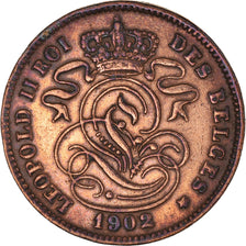 Coin, Belgium, 2 Centimes, 1902, VF(20-25), Copper, KM:36