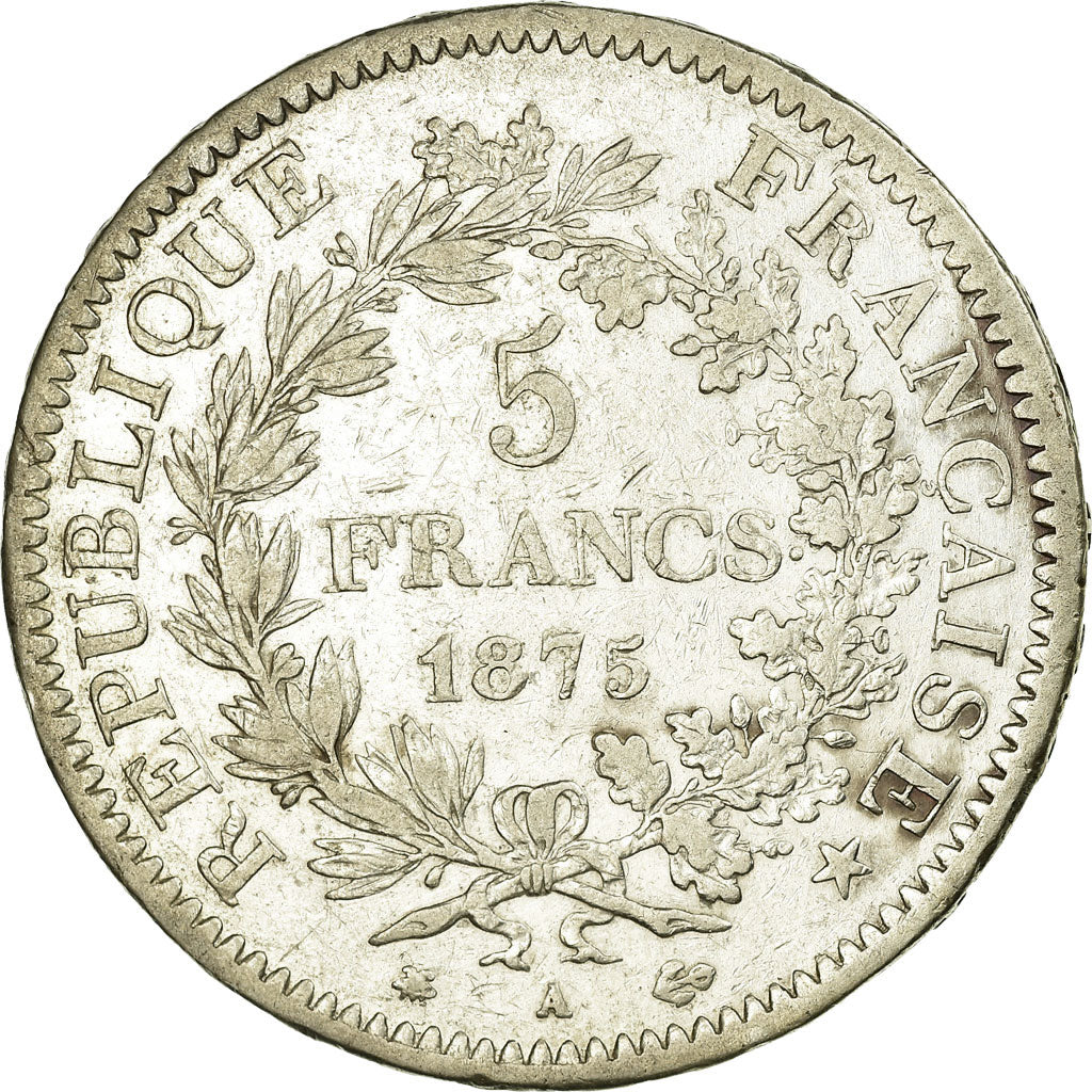 Monnaie, France, Hercule, 5 Francs, 1875, Paris, TTB, Argent, Gadoury:745a