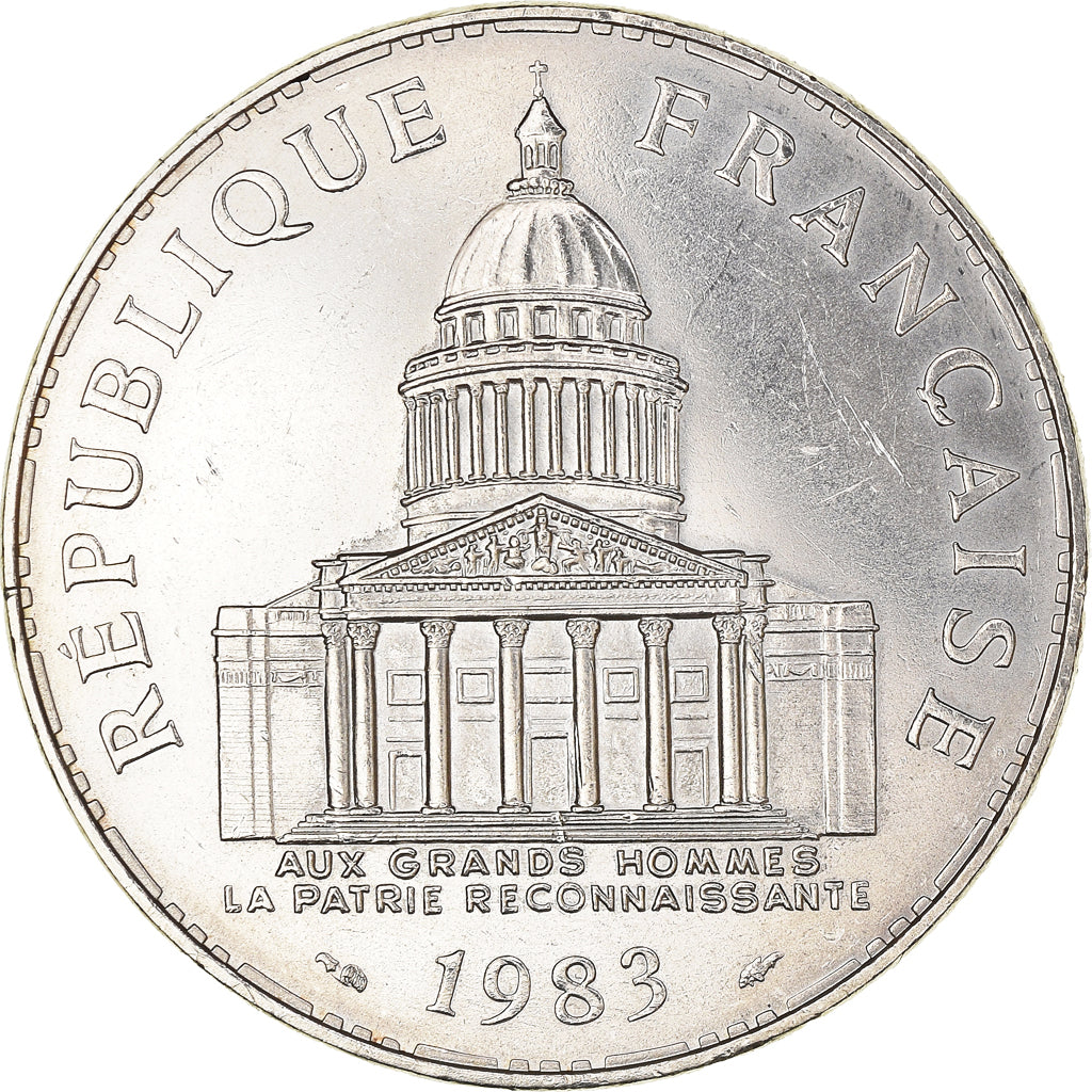 Coin, France, Panthéon, 100 Francs, 1983, Paris, AU(55-58), Silver, KM:951.1