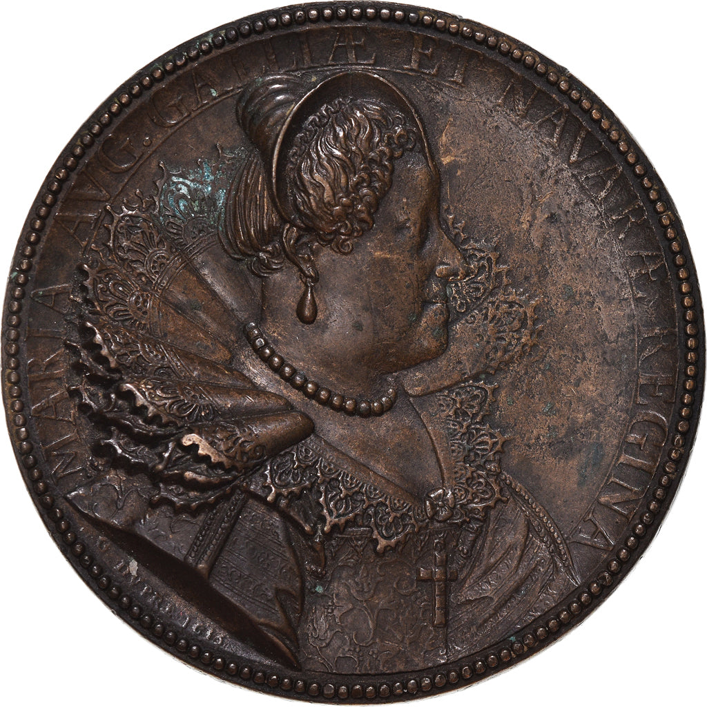 France, Médaille, Régence de Marie de Médicis, 1615, G.Dupré, Refrappe
