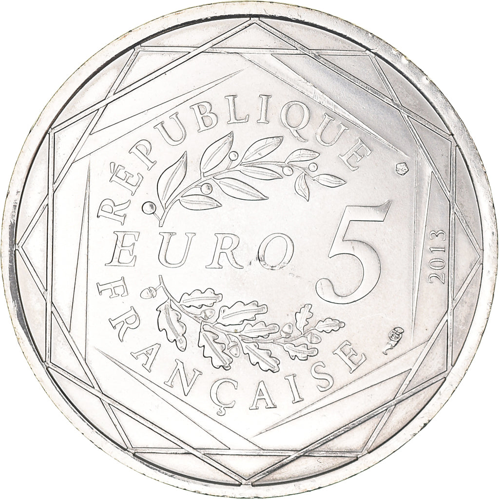 France, 5 Euro, 2013, Egalité, MS(63), Silver, Gadoury:EU646