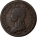 France, 1 Décime, Dupré, AN 5, Paris, Modification of 2 décimes, Copper