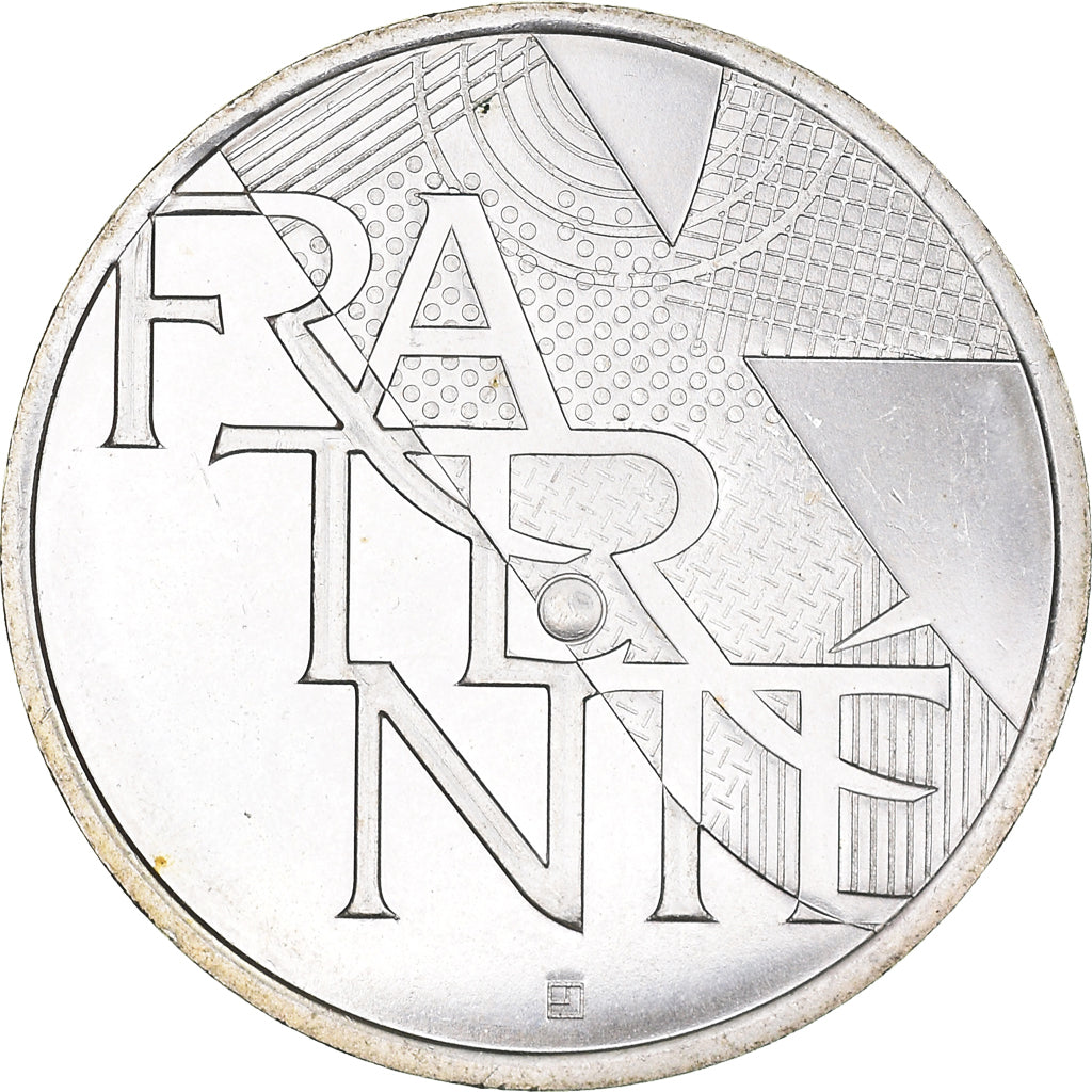 France, 5 Euros, 2013, Fraternité, MS(63), Silver, Gadoury:EU647