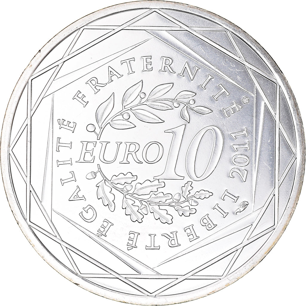 Frankreich, 10 Euro, Centre, 2011, Paris, STGL, Silber, KM:1732
