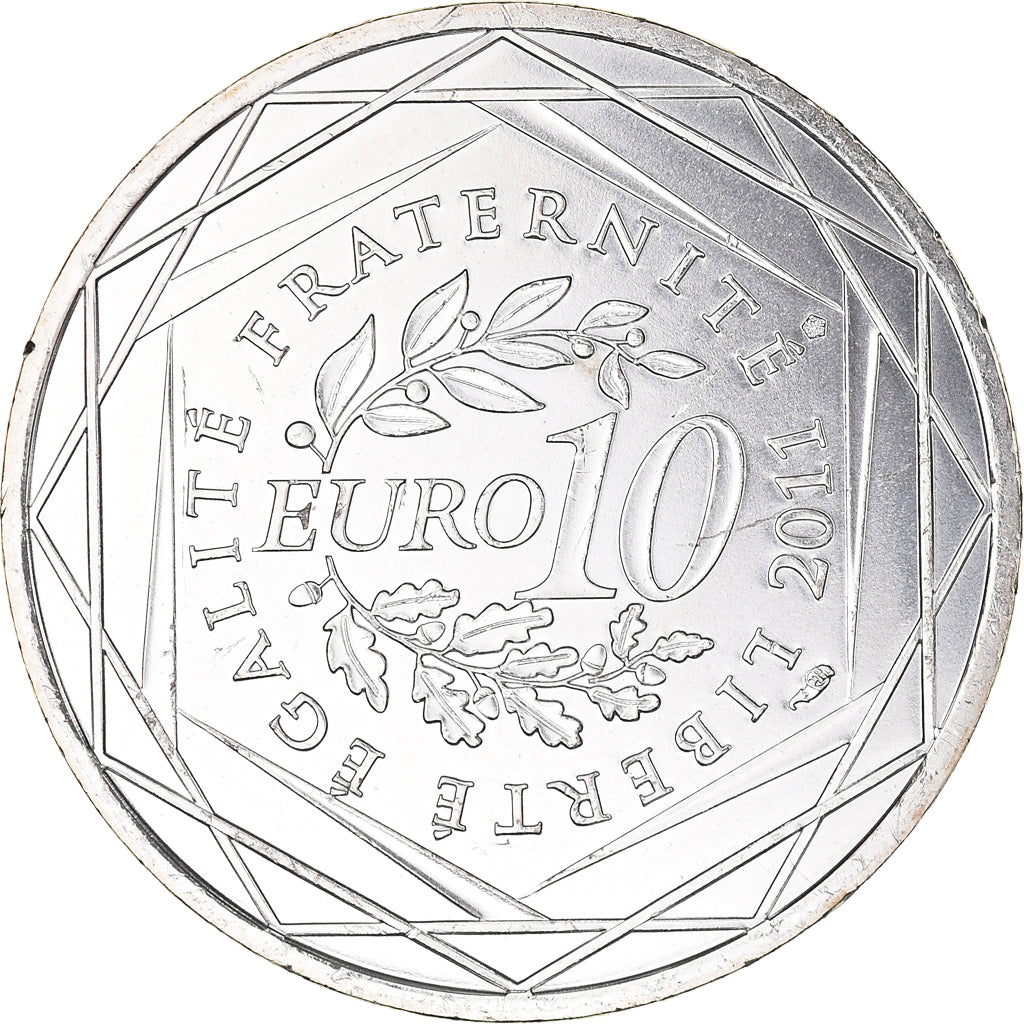 France, 10 Euro, Mayotte, 2011, Paris, SPL, Argent, KM:1726
